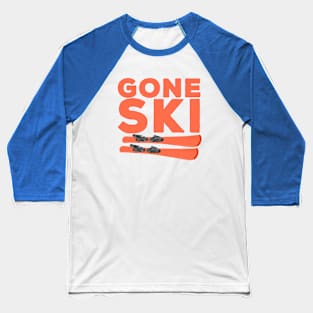 Gone Ski Baseball T-Shirt